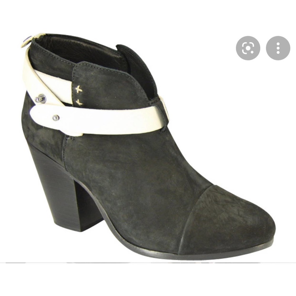 Rag & bone harrow‎ booties black white suade 36 (5)